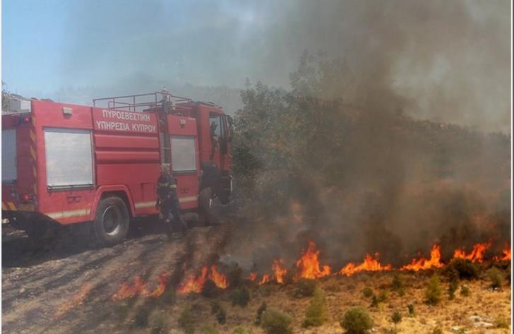Barrage of fires in various areas of Cyprus