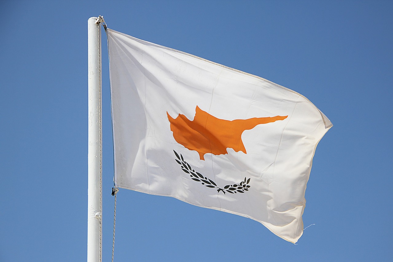 The flag of Cyprus