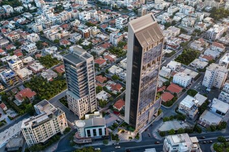 Explore new offices with panoramic views in Neocleous Tower in Limassol