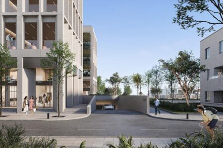 The QUBE complex from INEX combines residential and commercial real estate in a single project