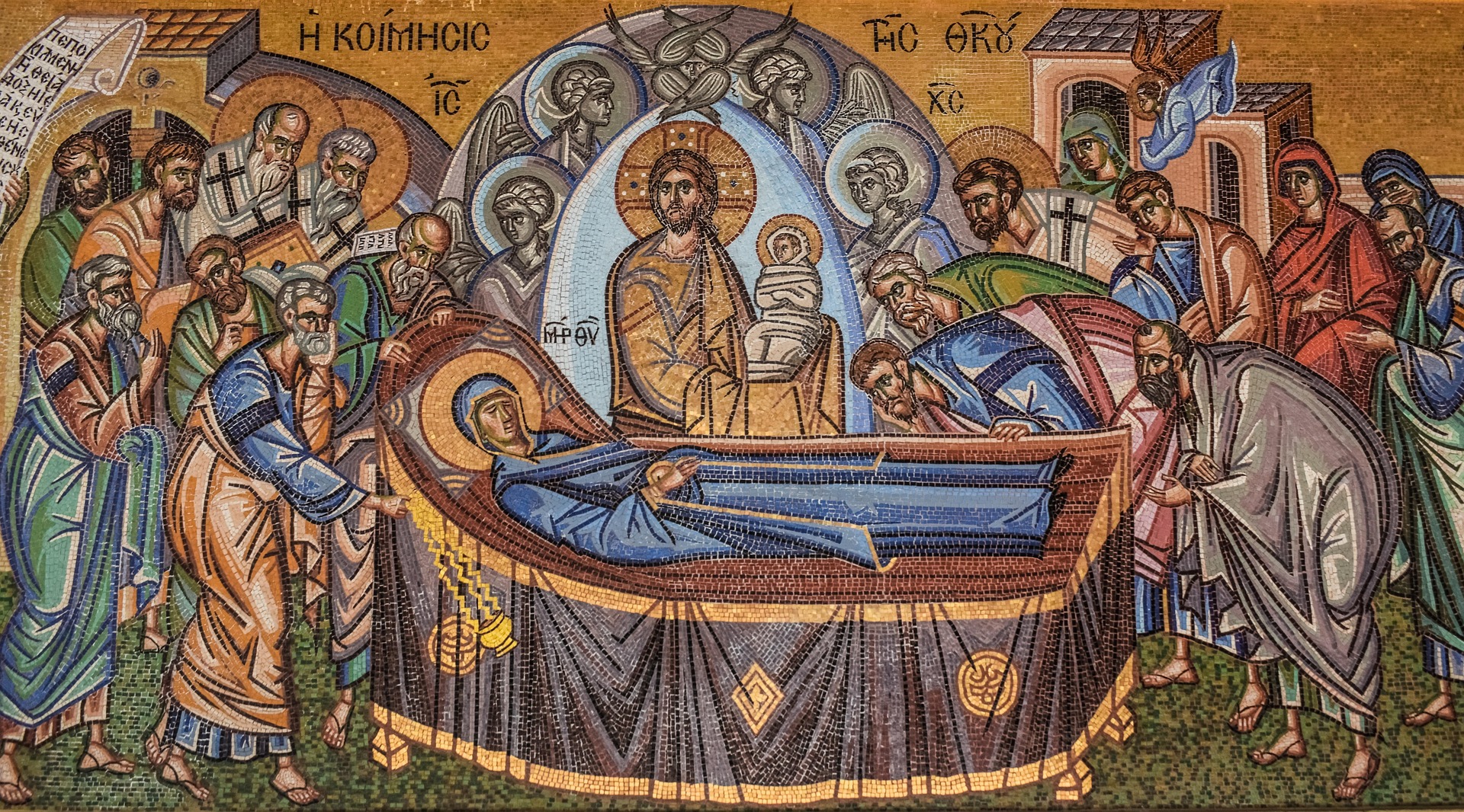How is the Dormition of the Blessed Virgin Mary celebrated in Cyprus on August 15?